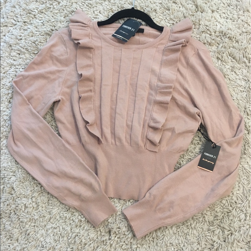 Ruffle Crop Sweater